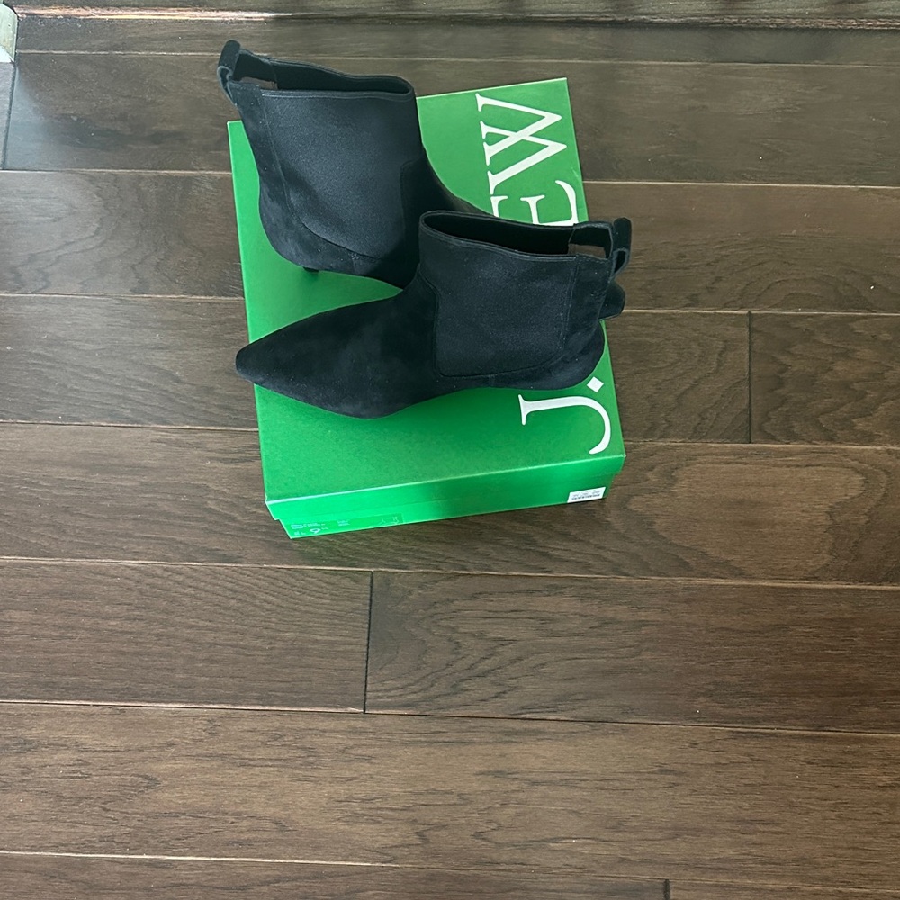 J. Crew Sleek Black Ankle Booties